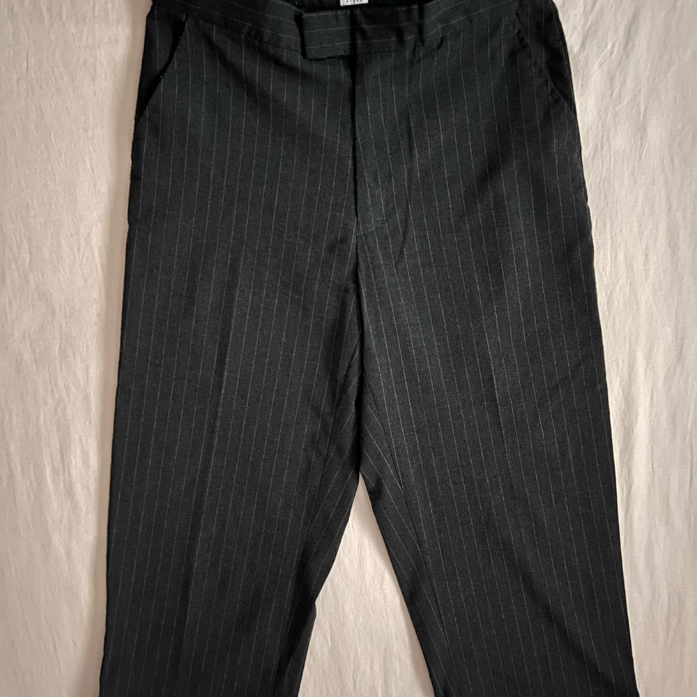 GAP Factory Black Pinstripe Ankle Pants